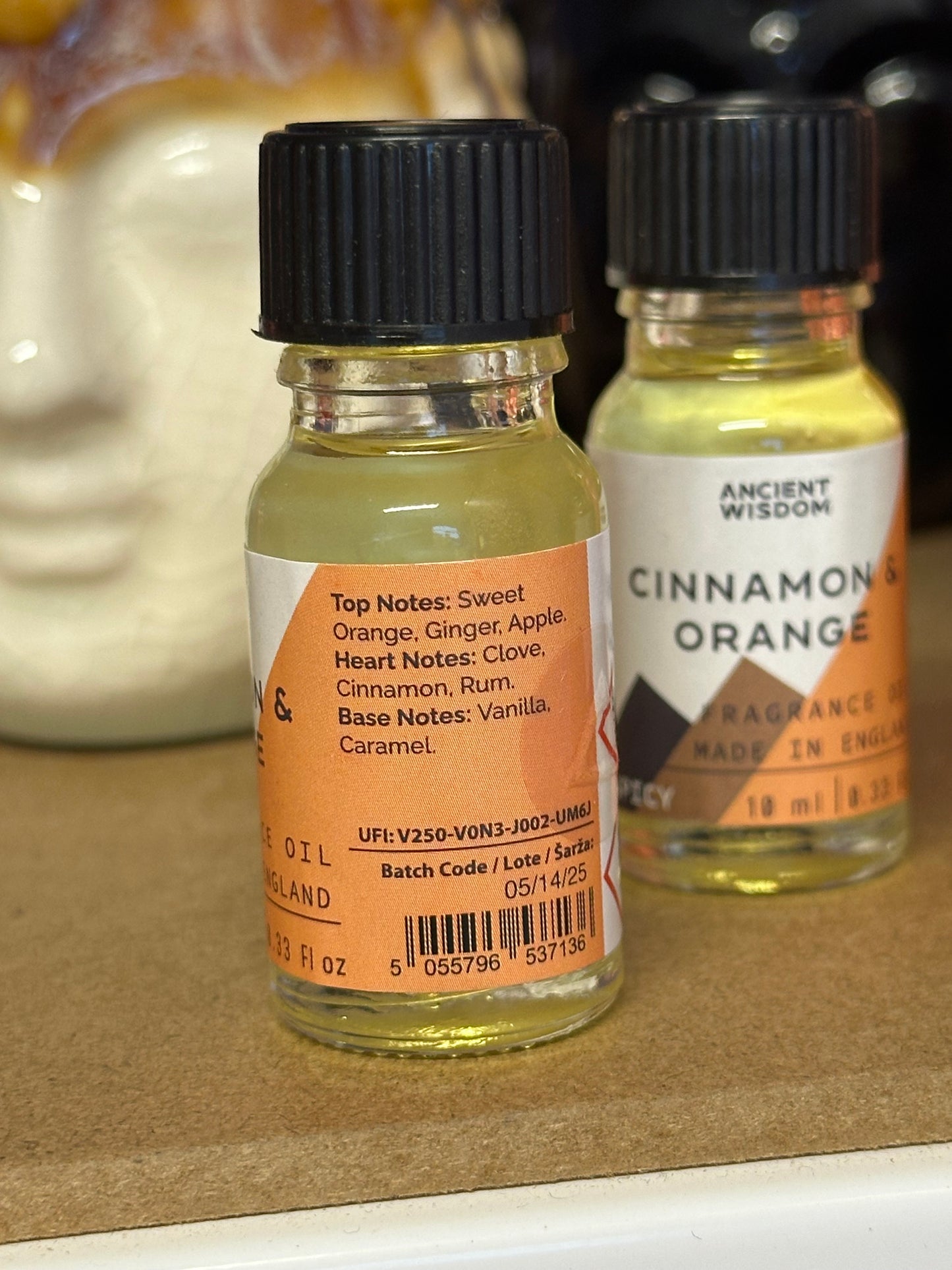 Kanel og appelsin- duftolje til oljebrenner / diffuser 10 ml