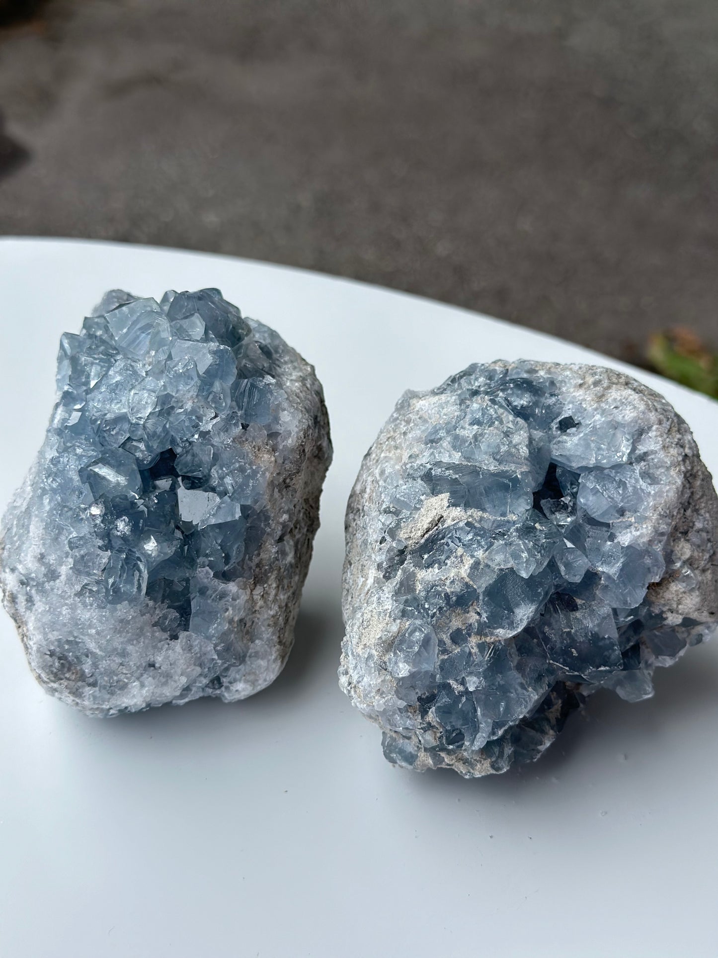 Celestin klynge ca 950 gram