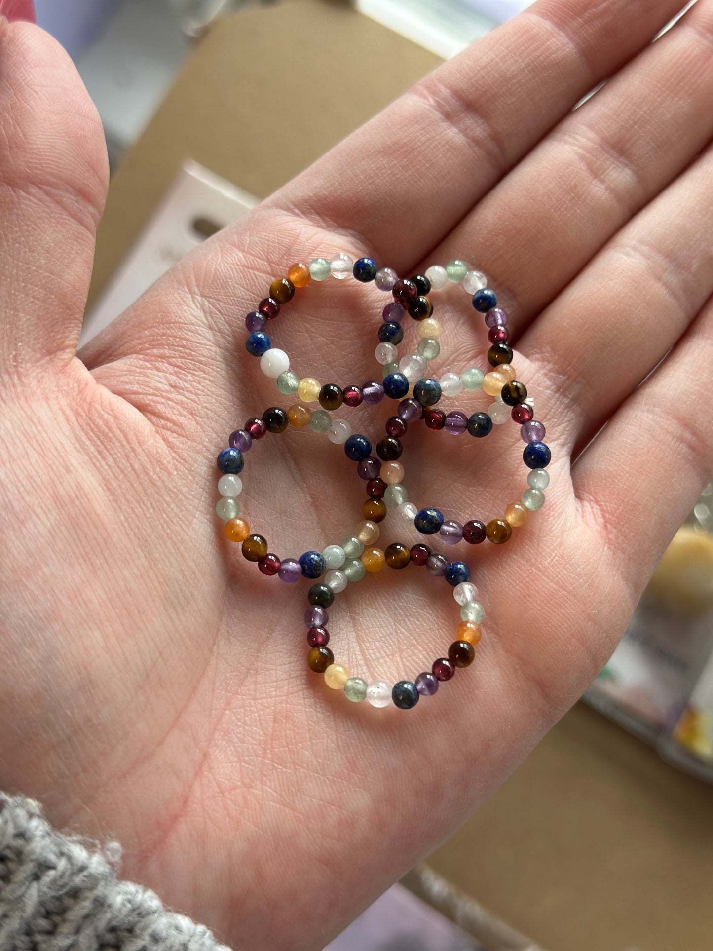 Ring krystall perle - 7 chakra