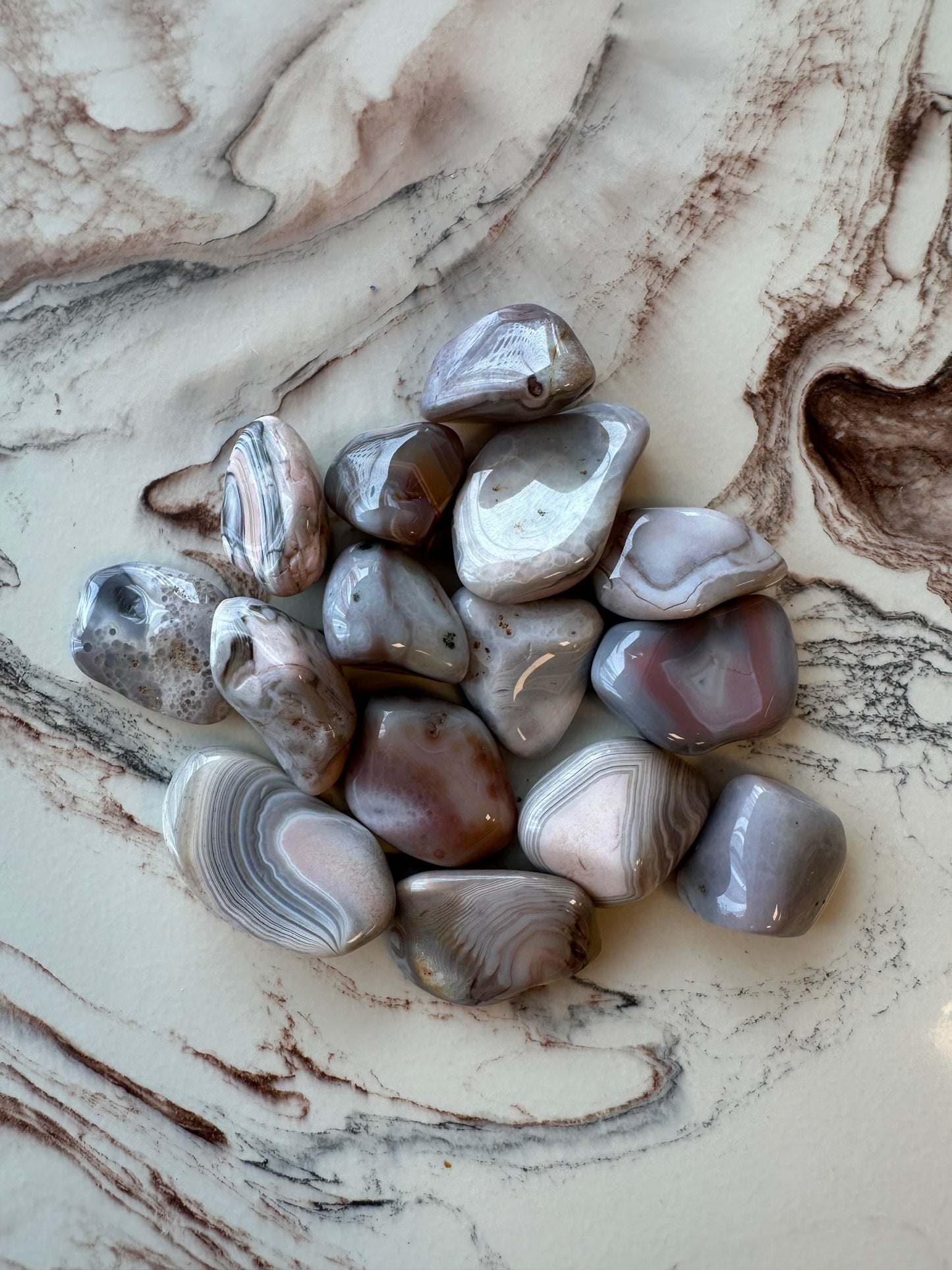 Botswana agat tromlet M