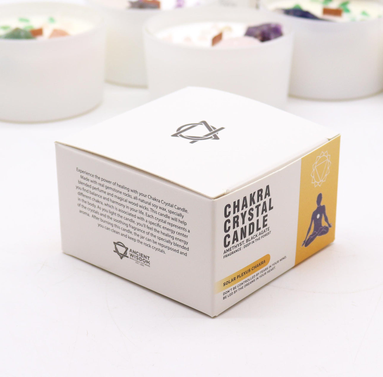 Chakra krystall duftlys - solar plexus