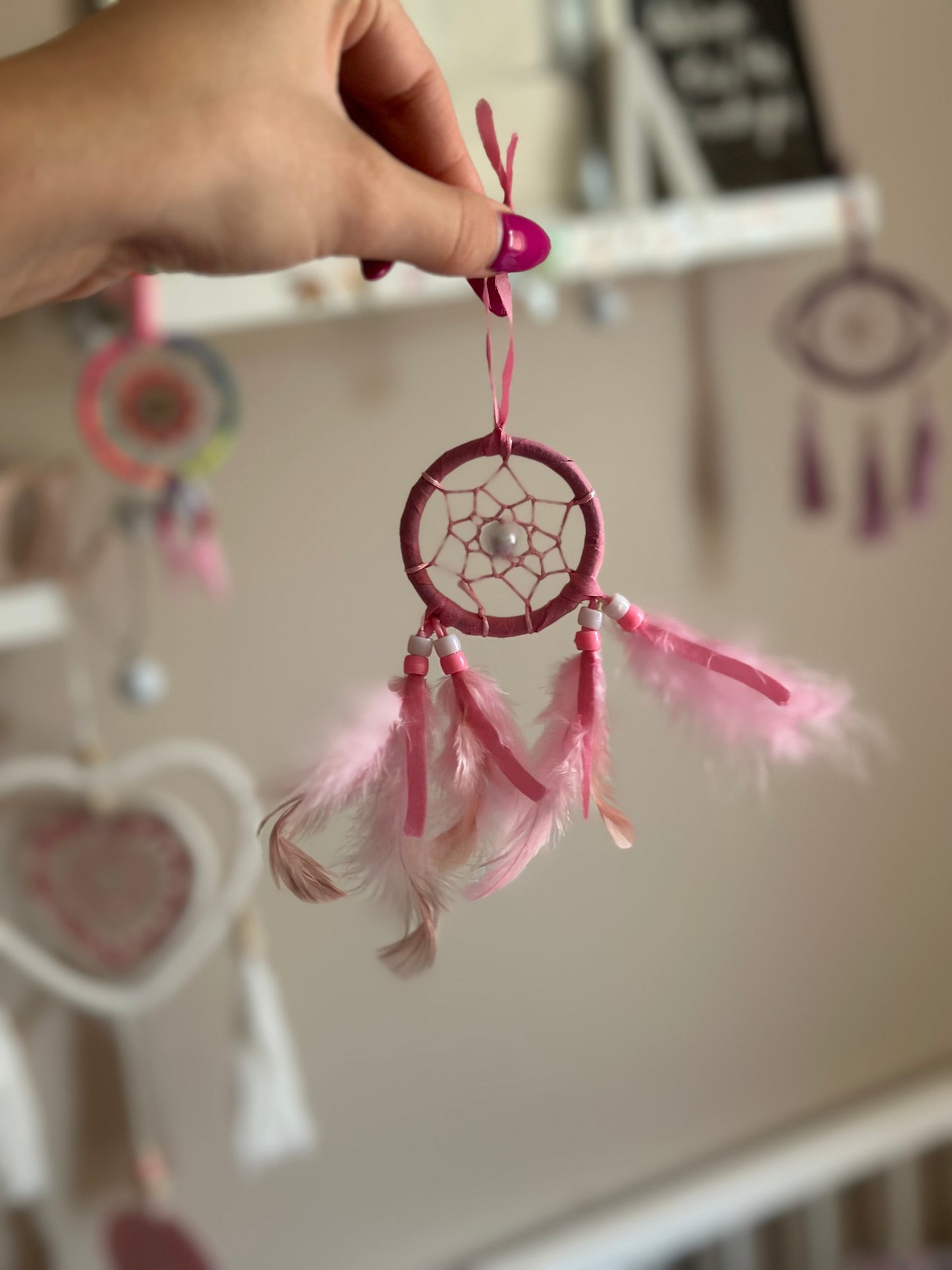 Drømmefanger mini - rosa