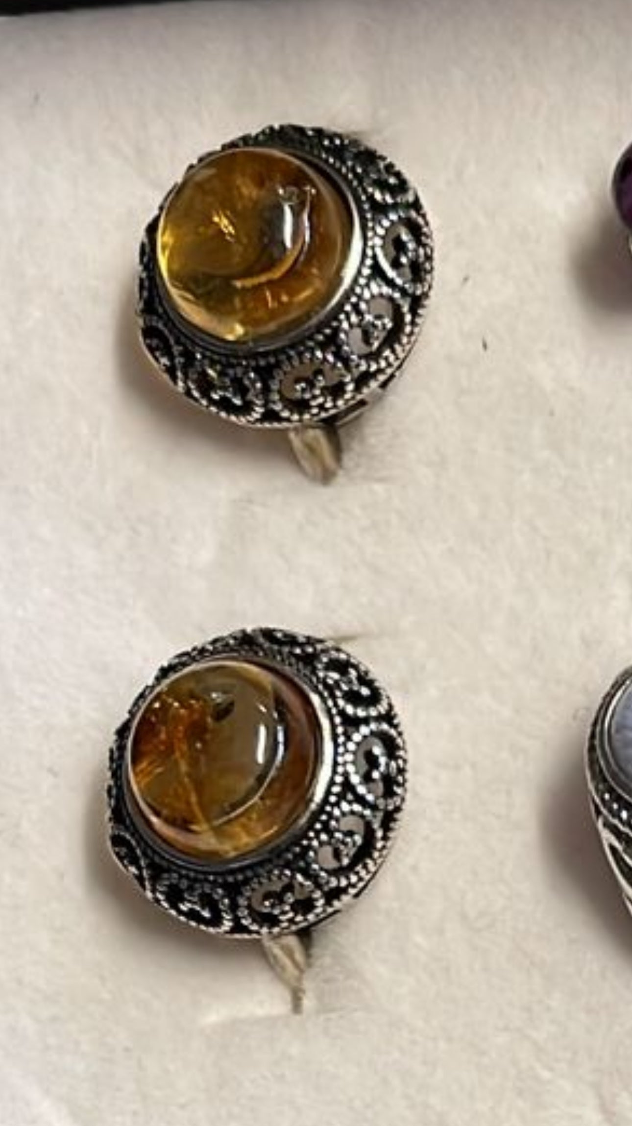 Justerbar ring - Citrin