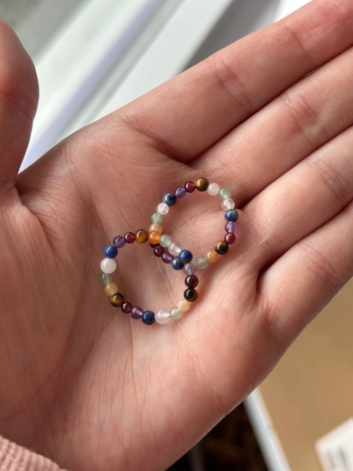 Ring krystall perle - 7 chakra
