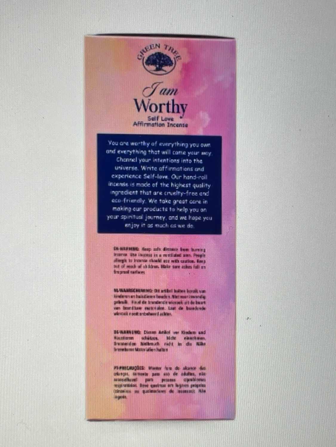 Green Tree I am Worthy Manifestation Incense