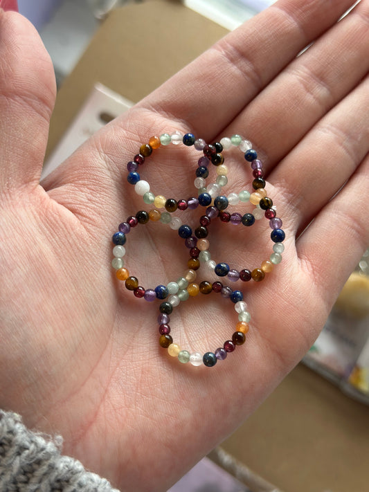 Ring krystall perle - 7 chakra