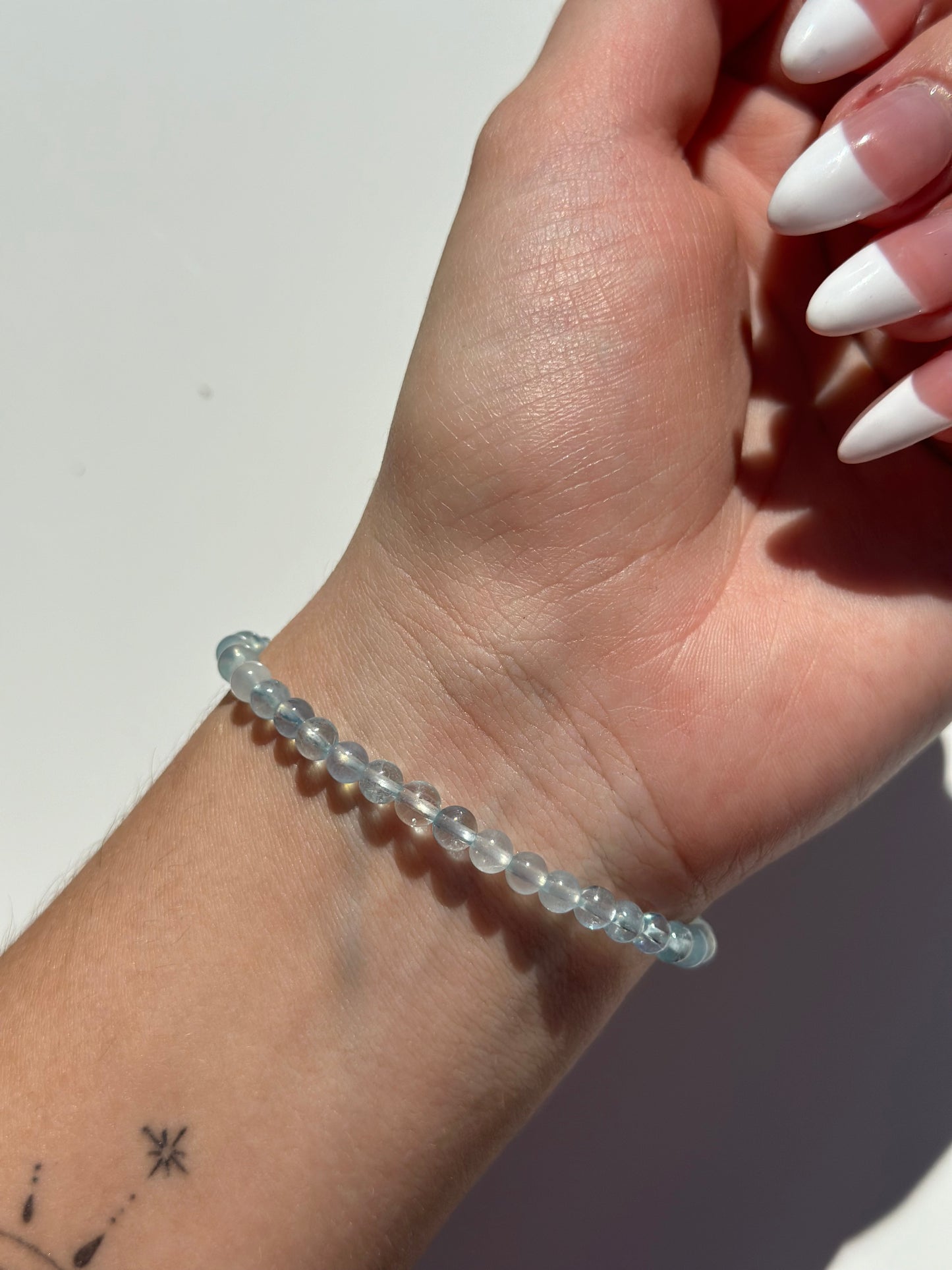 Akvamarin armbånd 3 mm