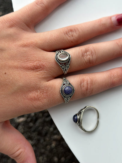 Justerbar ring - lapis lazuli