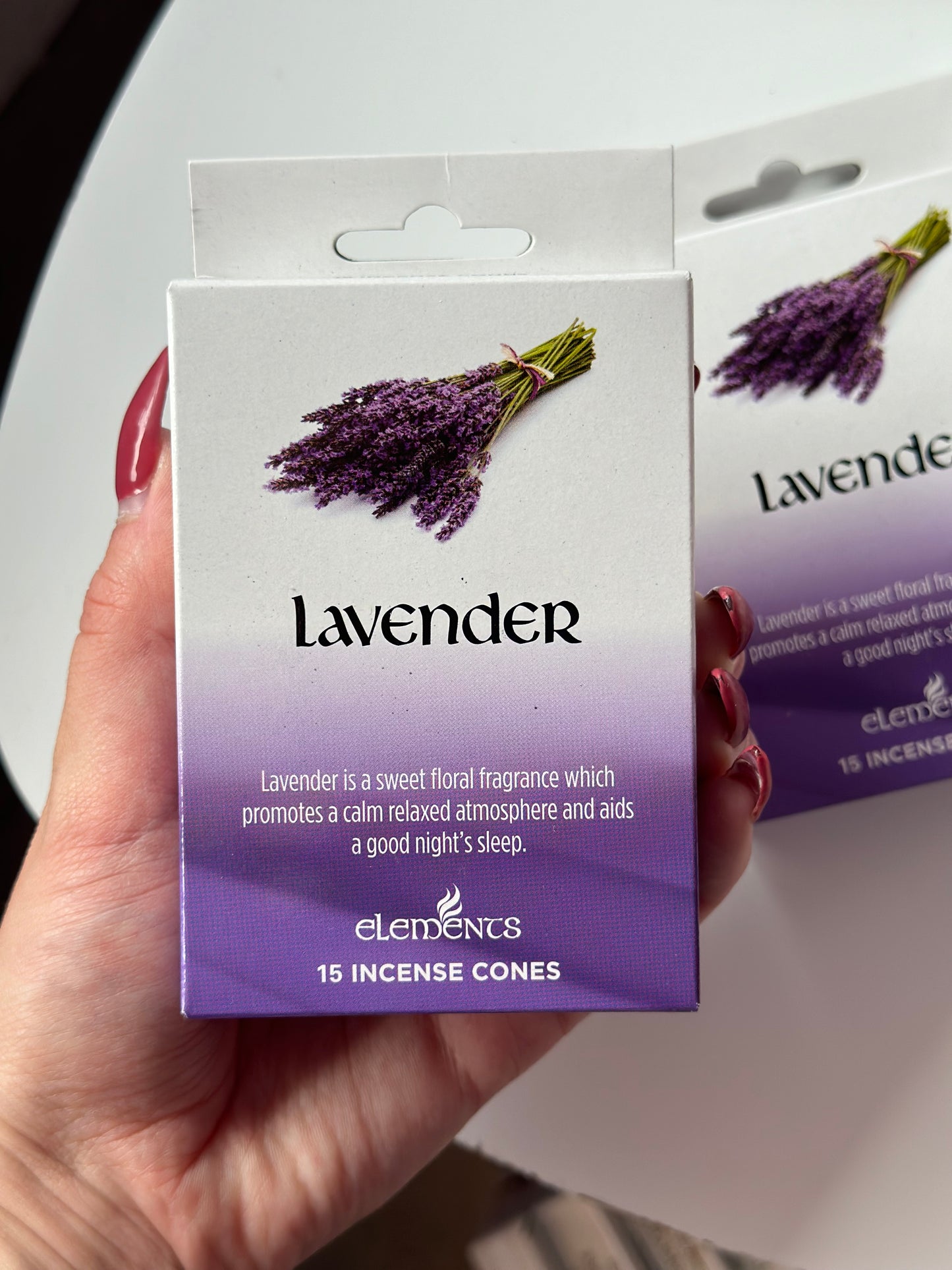 Elements røkelse kjegler - lavendel