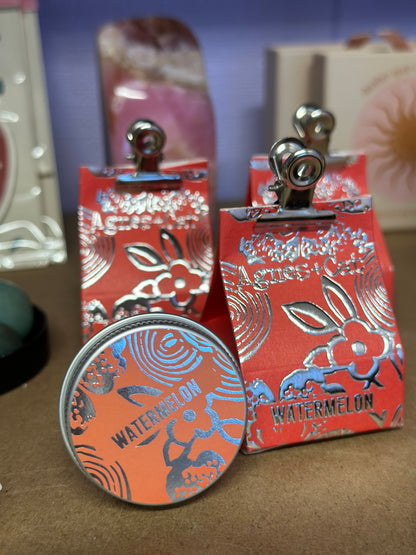 Lip balm vannmelon i søt gaveeske - shea smør, jojoba & avokado