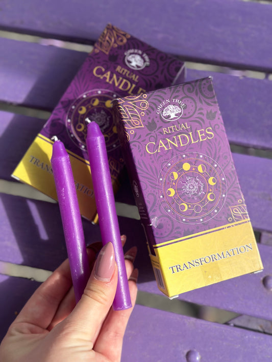 Lilla lys transformasjon & rituale - Green tree ritual candles