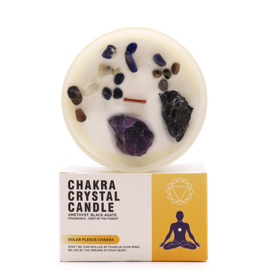 Chakra krystall duftlys - solar plexus