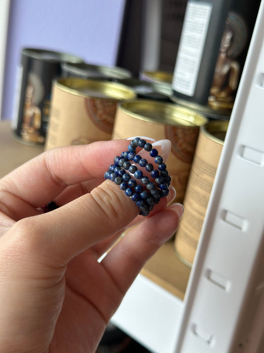 Ring krystall perle - lapis lazuli