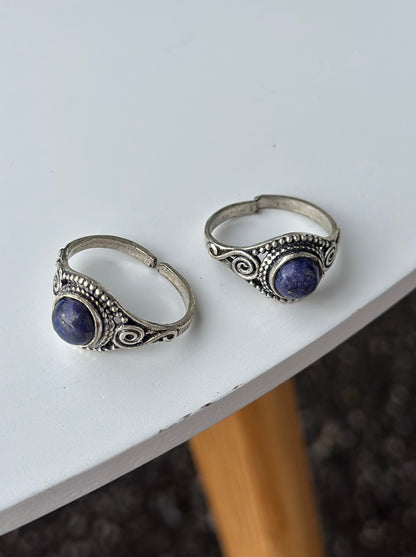 Justerbar ring - lapis lazuli