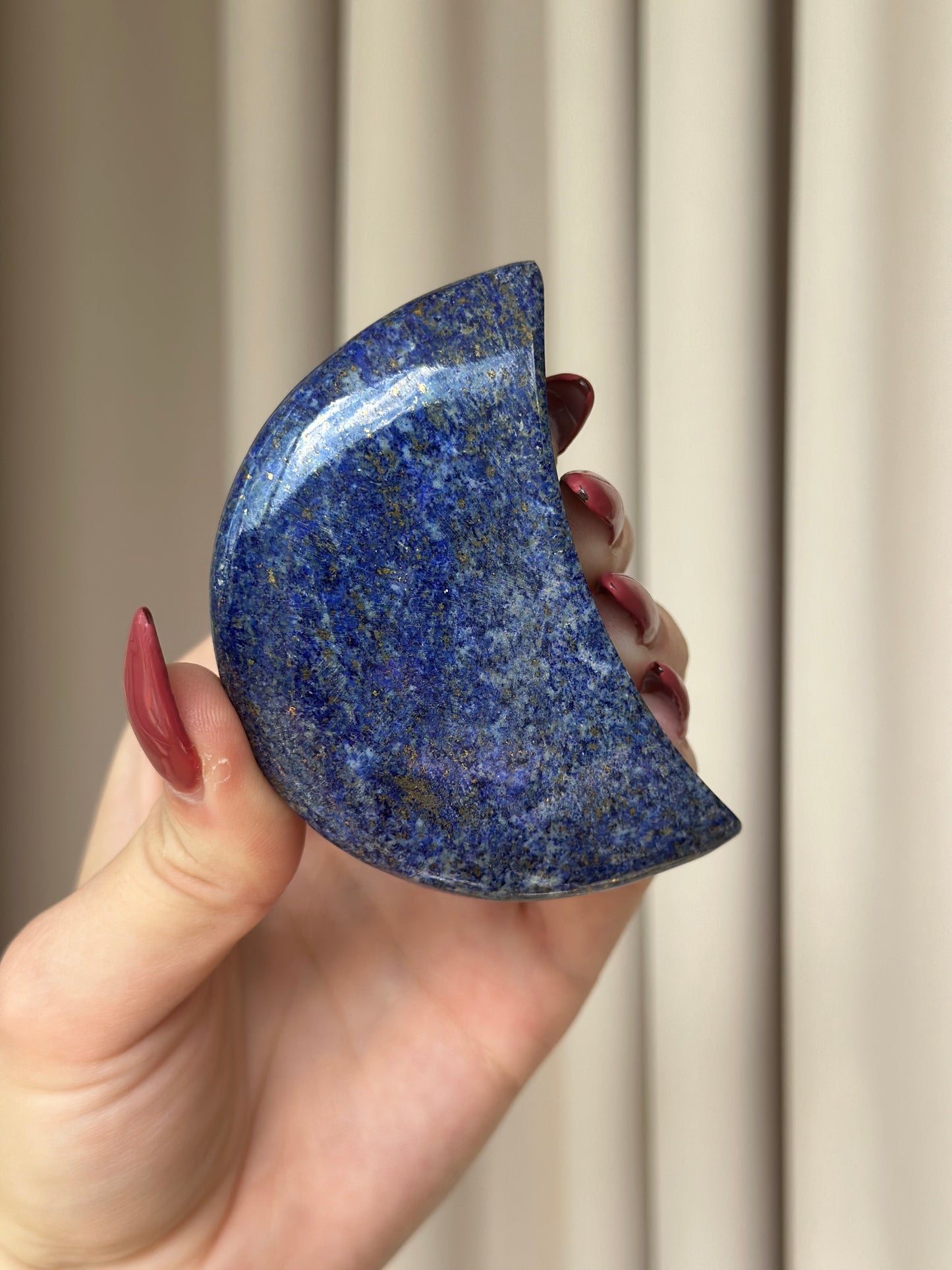 Lapis lazuli halvmåner ca 7,5 - 9 cm