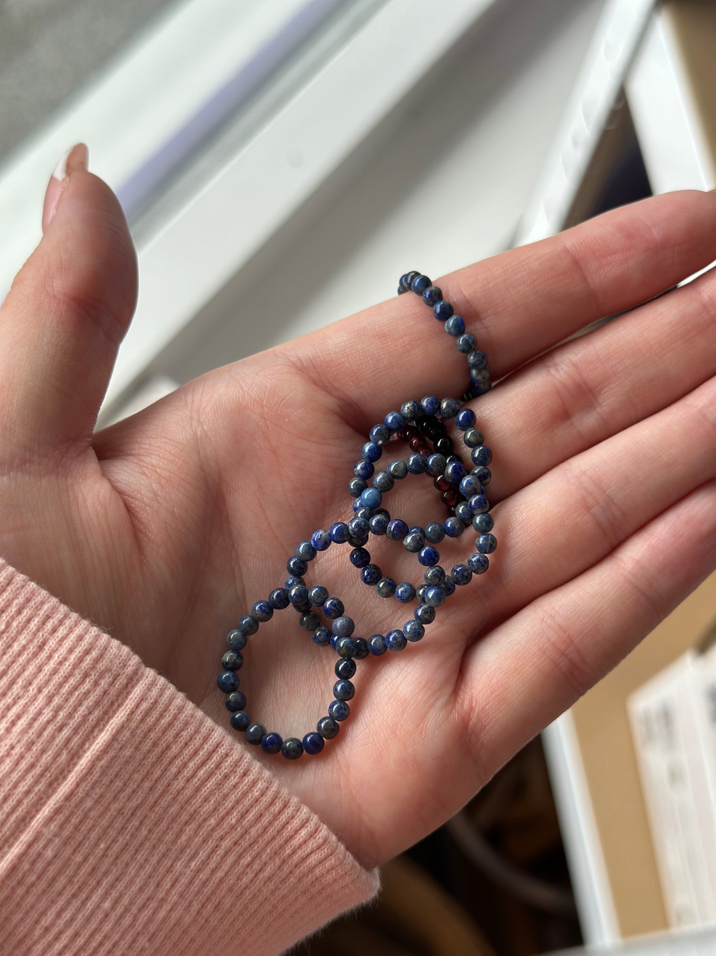 Ring krystall perle - lapis lazuli
