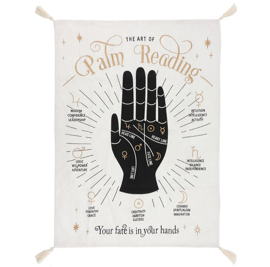 Palm reading veggteppe / duk 177cm x 150cm