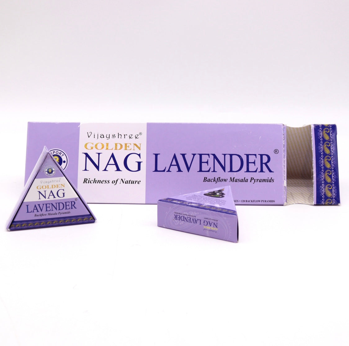 Golden NAG -Lavendel Backflow Røkelseskjegle