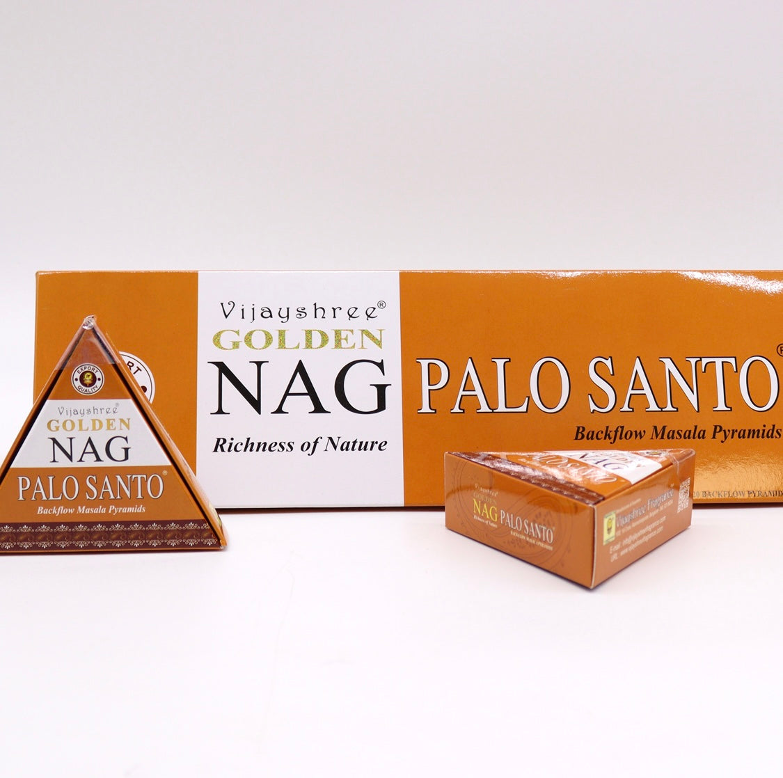 Golden NAG - Palo Santo Backflow røkelses kjegler