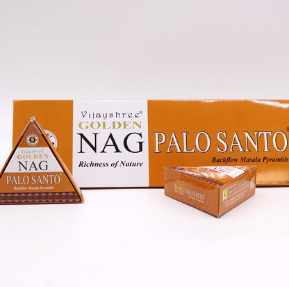 Golden NAG - Palo Santo Backflow røkelses kjegler