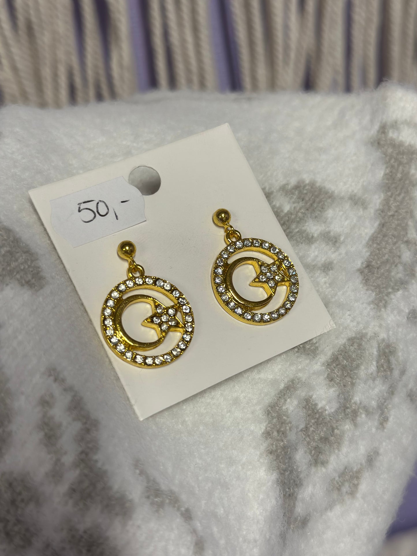 Øredobber / ørepynt måne & stjerne