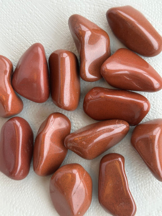 Rød jaspis tromlet XL