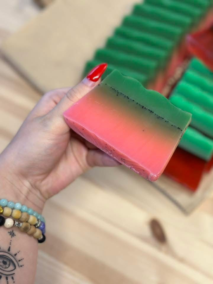 Såpestykke - duft vannmelon - med kokosnøttolje