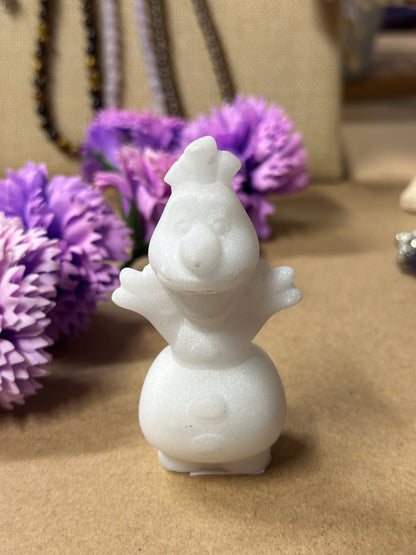 Olaf snømann (fra filmen frost / frozen) i hvit jade