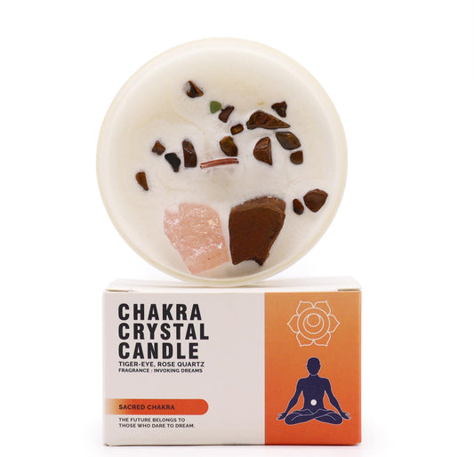 Chakra krystall duftlys - sakral