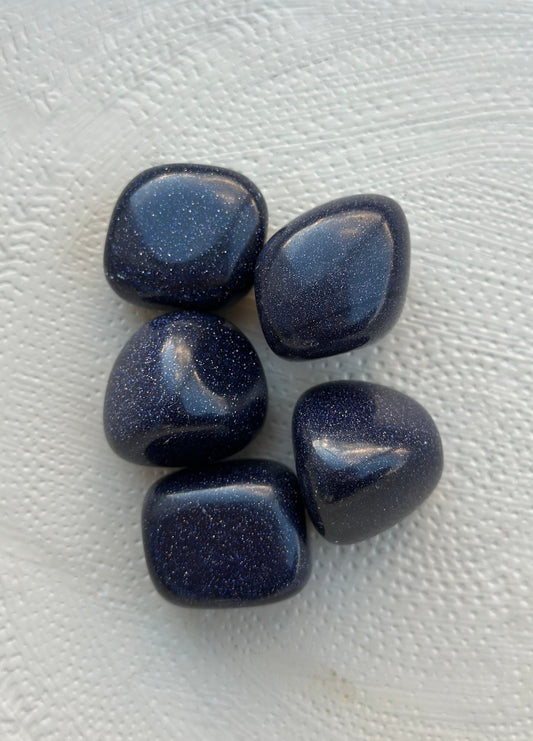 Blå stjernestein / sandstein tromlet stein L