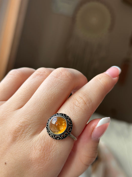 Justerbar ring - Citrin