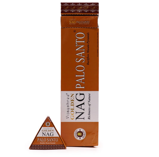 Golden NAG - Palo Santo Backflow røkelses kjegler