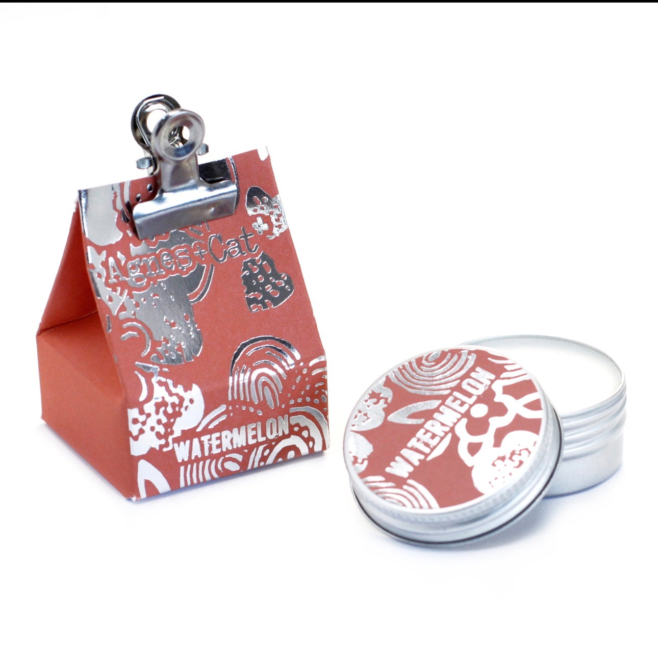 Lip balm vannmelon i søt gaveeske - shea smør, jojoba & avokado