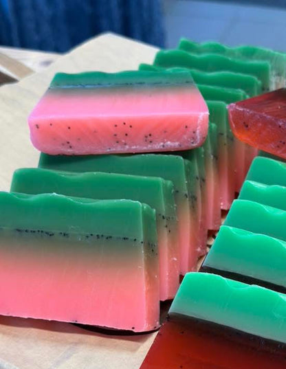 Såpestykke - duft vannmelon - med kokosnøttolje