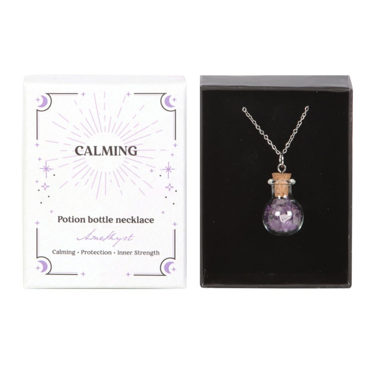 Potion bottle halssmykke - ametyst calming