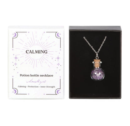 Potion bottle halssmykke - ametyst calming