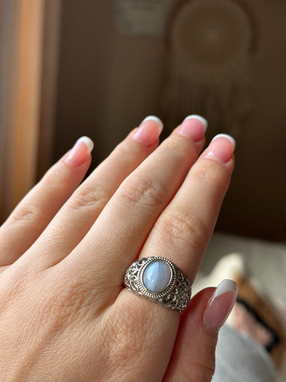 Justerbar ring - Blonde agat