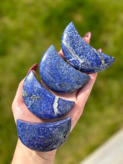 Lapis lazuli halvmåner ca 7,5 - 9 cm