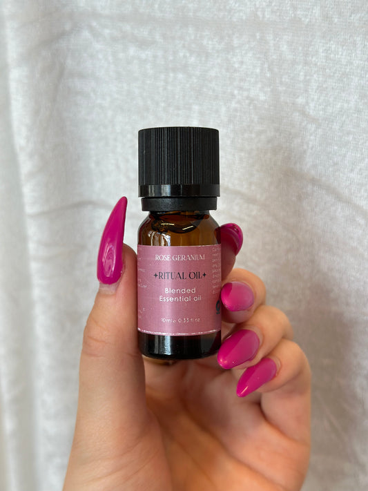 Essensiell olje - ritual oil - rose geranium