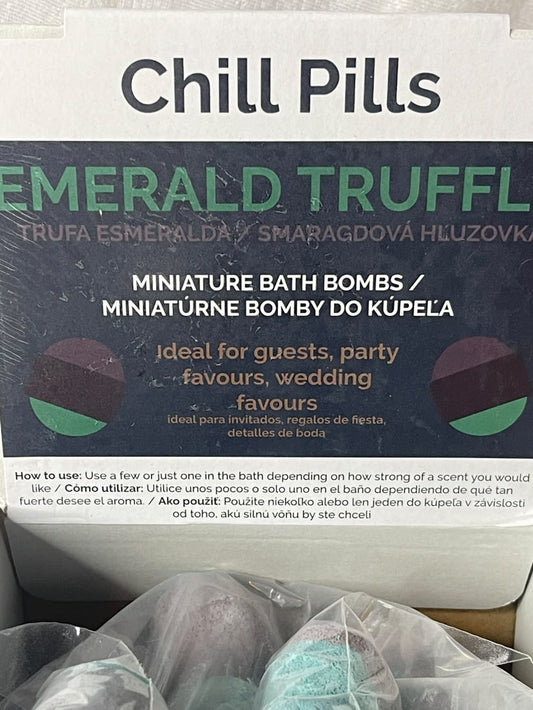 Chill pills badebomber/ fotbad, emerald trøffel