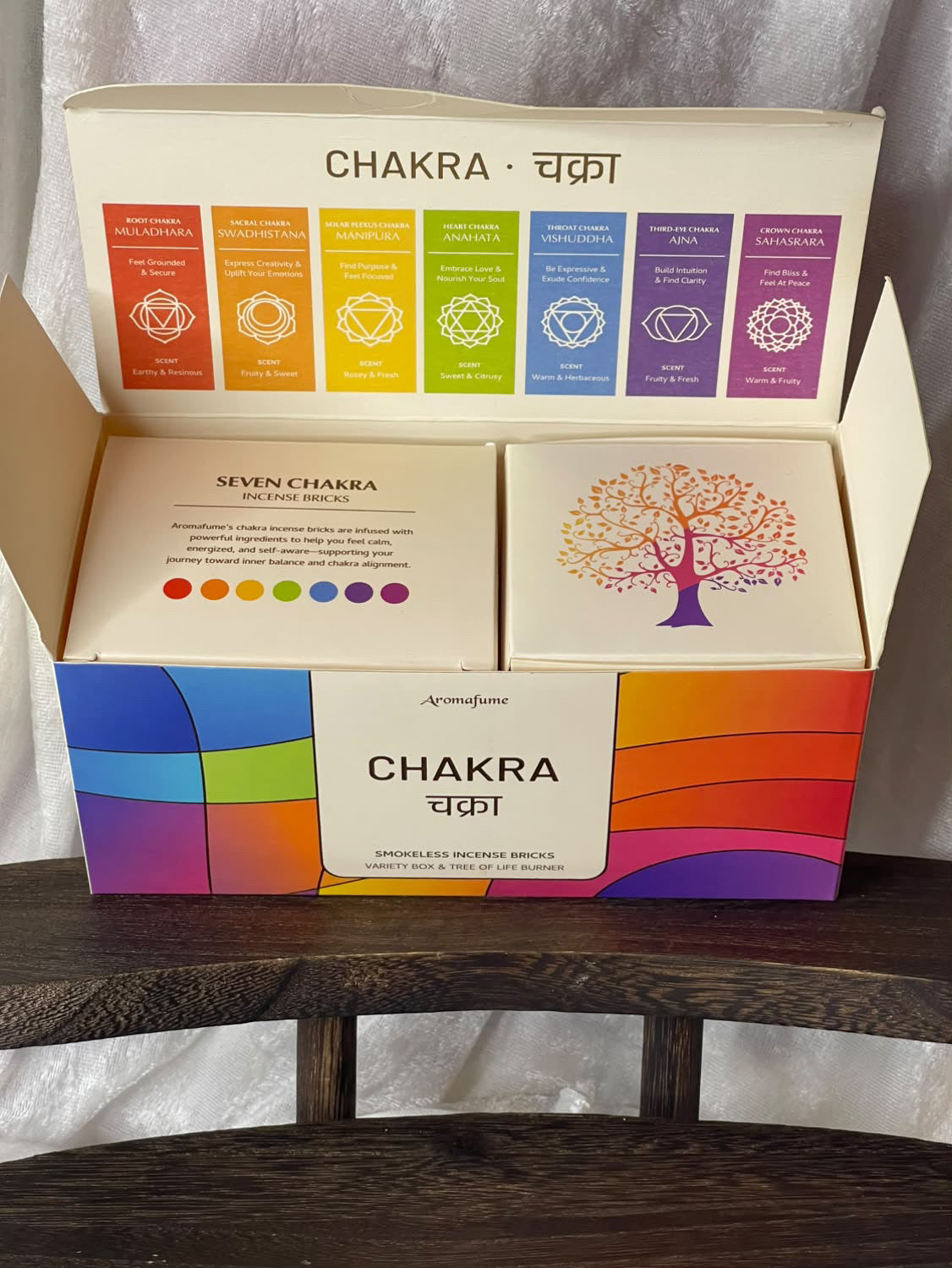 Syv Chakra røykfrie røkelsesblokker