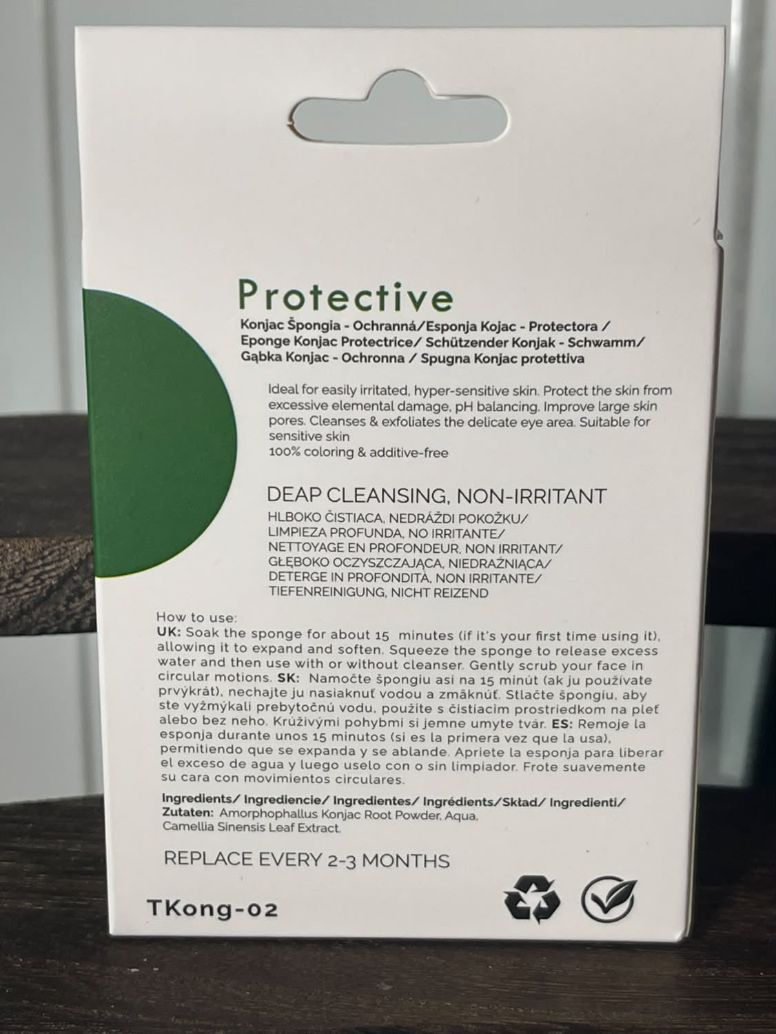 Konjakk green tea -deep cleansing