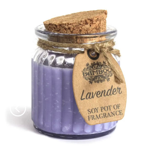 Lavender Soy Pot Duftlys i Glass– Avslappende og Harmonisk Aromaterapi