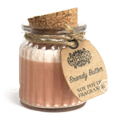 Brandy Butter Soy Pot Duftlys i Glass-Kremet, Varm og Festlig Hjemmekos