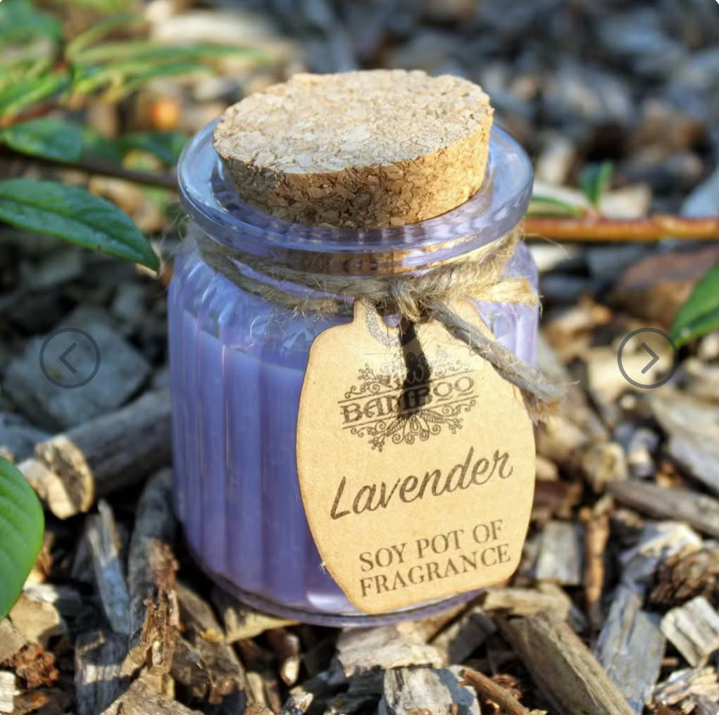 Lavender Soy Pot Duftlys i Glass– Avslappende og Harmonisk Aromaterapi